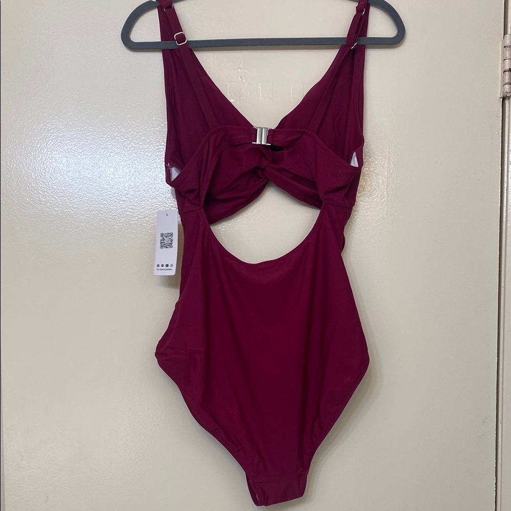 Ruched Tummy Control One Piece Cut Out Bathing Suit - Charmo - Picture 3 of 8